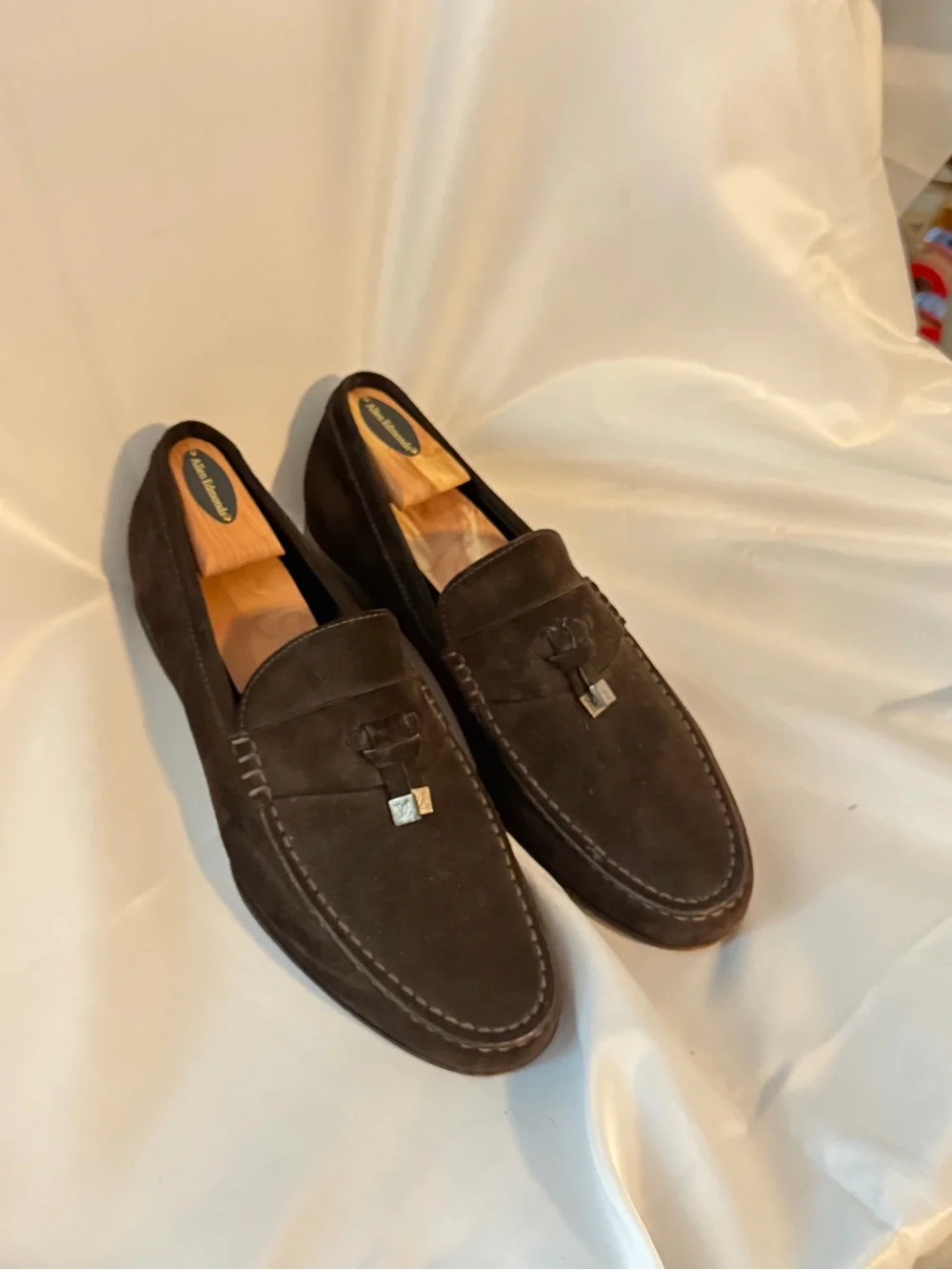 Louis Vuitton Dark Brown Suede Tassel Loafers